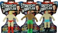🤼 ja-ru stretchy toy wrestler figures - squish, pull, and stretch for endless fun! (3 pack bulk) stress relief toys for kids and adults - party favor and armstrong stretch toys for boys and girls - item #4307-3p logo