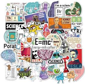 img 2 attached to 🔬 NineGirl Student Science Laboratory Stickers Pack - 50 Pcs Vinyl Decals for Science Lovers: Physics, Chemistry, and Biology Experiment Stickers for Car, Laptop, Helmet, Suitcase, Water Bottle, and Luggage