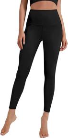 img 3 attached to FMY Women's Yoga Pants with Pockets - 👖 High Waisted Tummy Control Leggings for Running and Workout