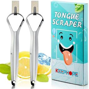 img 4 attached to 🌬️ Enhance Oral Hygiene with KEEP HOPE Tongue Scraper Set: Eliminate Bad Breath and Refresh Your Breath with Medical Grade Stainless Steel Tongue Cleaning Tools - Ideal for Adults and Kids