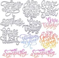 🔥 6-piece metal die cuts stencils: embossing stencil templates, molds, thinking of you, cutting dies for believe in your dreams, sympathy word cutting dies - ideal for diy scrapbooking cards logo