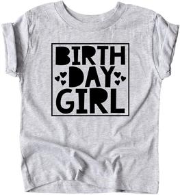 img 2 attached to 🎉 Olive Loves Apple Birthday Girl Square with Hearts: Cute & Versatile T-Shirts & Raglans for Any Age Celebration