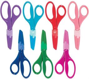 img 1 attached to 🖌️ Fiskars 5 Pointed-Tip Kids Scissors: Fun Green Design with Blade Sheath