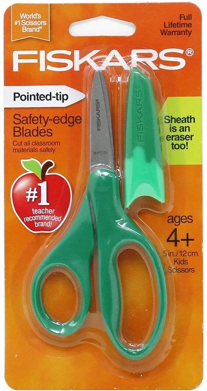 Fiskars 5in Pointed Designer Kids Scissor, Rainbow