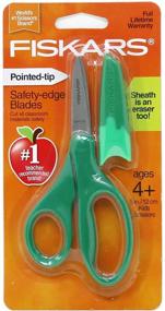 img 3 attached to 🖌️ Fiskars 5 Pointed-Tip Kids Scissors: Fun Green Design with Blade Sheath