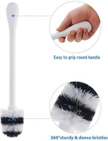 img 2 attached to 🚽 AmazerBath Toilet Brush and Holder: Compact, Deep Cleaning Set with Strong Bristles and Long Handle (White)