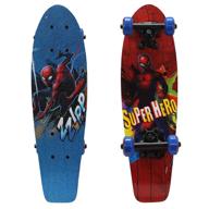 🕷️ enhanced seo: playwheels ultimate spider-man 21-inch wooden cruiser skateboard for superhero enthusiasts logo