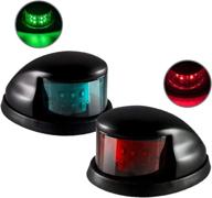 ⛵️ sebnux led boat navigation light - red and green marine bow light for pontoon and small boat (black) логотип