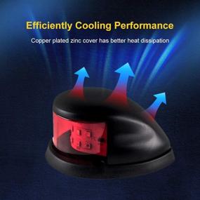 img 2 attached to ⛵️ Sebnux LED Boat Navigation Light - Red and Green Marine Bow Light for Pontoon and Small Boat (Black)