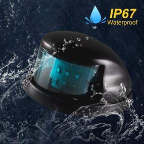 img 1 attached to ⛵️ Sebnux LED Boat Navigation Light - Red and Green Marine Bow Light for Pontoon and Small Boat (Black)