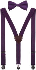 img 4 attached to 👔 PZLE Suspenders: Adjustable, 100% Purple and Trendy