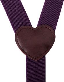 img 3 attached to 👔 PZLE Suspenders: Adjustable, 100% Purple and Trendy