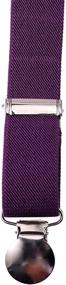 img 2 attached to 👔 PZLE Suspenders: Adjustable, 100% Purple and Trendy