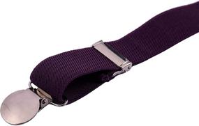 img 1 attached to 👔 PZLE Suspenders: Adjustable, 100% Purple and Trendy