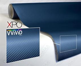 img 3 attached to 🔷 Усовершенствованная рулонная плёнка VViViD XPO Dry Navy Blue с эффектом углеродного волокна: Технология с выходом воздуха для идеального нанесения (1 фут х 5 футов)