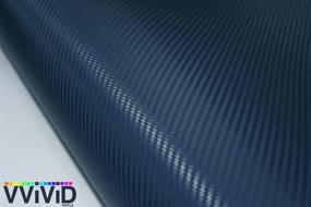 img 1 attached to 🔷 Усовершенствованная рулонная плёнка VViViD XPO Dry Navy Blue с эффектом углеродного волокна: Технология с выходом воздуха для идеального нанесения (1 фут х 5 футов)