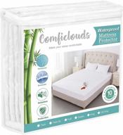 ultimate comfort and protection: king size cooling waterproof mattress protector pad cover with bamboo terry top - 🛏️ deep pocket, breathable fitted sheet style - noiseless, vinyl and pvc free - ideal for pets, kids, and adults logo