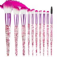 💖 sparkling pink arena vitality glitter makeup brushes: 10-pc set for stylish princesses & makeup enthusiasts logo