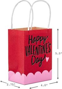 img 2 attached to 💝 Hallmark 5" Mini Paper Valentine's Day Gift Bags Assortment - A Perfect Pack of 5 Valentine Hearts for Gift Cards, Galentine's Day, Teacher Presents