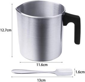 img 2 attached to 🕯️ Candle Making Pouring Pot: 2.6 Pounds DIY Wax Melting Pot with Heat-Resisting Handle & Measuring Spoons