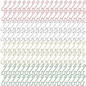 img 4 attached to 🎄 200 Pack Christmas Tree Ornament Hooks - 1.6 in/4 cm Miniature Metal Wire Hangers for Holiday Decoration and Party Balls