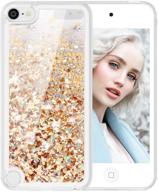 🌟 maxdara ipod touch 5 6 7 glitter case: shimmering liquid sparkle for girls & women | gold silver case for ipod 5th 6th 7th gen logo