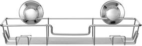 img 1 attached to 🚿 iPEGTOP L-4C Chrome Shower Caddy with Strong Suction Cup Adhesive, Bath Shelf Organizer Basket for Shampoo, Conditioner, Soap, Razor and Bathroom Accessories - Includes 4 Side Hooks