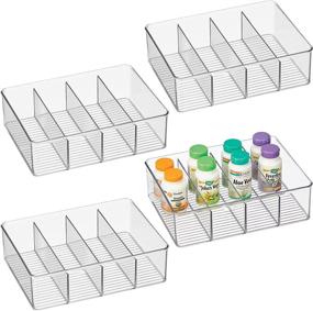 img 4 attached to MDesign Plastic Bathroom Storage Organizer Storage & Organization for Kitchen Storage & Organization