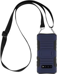 img 4 attached to 📱 S10 E-Tree Blue Crossbody Lanyard Case: Shockproof Dual-Layered (Hard PC + Soft TPU), Kickstand Stand, Anti-Lost Neck Strap for Outdoors, Elders, Kids, and More