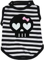 🐶 petitebella black skull face puppy dog shirt - stylish and comfortable apparel for your furry friend! логотип