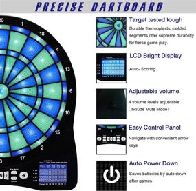 img 2 attached to 🎯 Enhanced Durability Electronic Dart Board - Turnart 13-inch Illuminated Segments Light-Based Games Electric Dartboard for Adults, Professional Level with Scoring - Tested Tough Segment