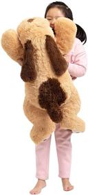 img 2 attached to 🐶 HollyHOME Large Puppy Stuffed Animal: 31-Inch Tan Plush Dog Pillow for Girls and Kids