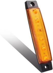 img 1 attached to 🚌 Увеличьте видимость и безопасность с FXC 10X 12V 6 LED Амберный боковой маркерный индикатор света для грузовиков, автобусов, лодок и трейлеров.
