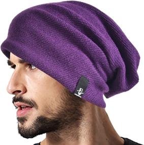 img 3 attached to 🧢 VECRY Mens Slouchy Beanie: Knit Skull Cap for Hip-hop Style, Winter & Summer Hat B305