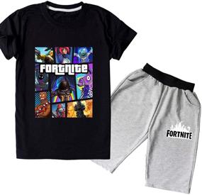 img 4 attached to Premium Battle Royale Collage Cotton T-Shirt for Boys - Trendy Clothing Sets