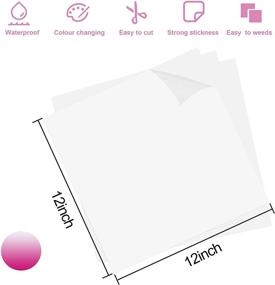 img 2 attached to 🌸 Afovinyl 3 Sheets Cold Color Changing Waterproof Self-Adhesive Vinyls 12 x 12 Inch – Pink Cherry Blossom Turns Pink with Temperature Change – Craft Cutter Adhesive Sheets