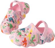 🦖 adorable kitulandy dinosaur cartoon slippers: perfect toddler boys' shoes for clogs & mules logo