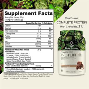 img 3 attached to 🌱 PlantFusion Chocolate Pea Protein Powder - Vegan, Dairy-Free, Gluten-Free, Soy-Free, Allergy-Friendly, with Digestive Enzymes - Dietary Supplement, 30 Servings, 2 lbs (Pack of 1)