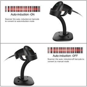 img 1 attached to 🔍 Esup Barcode Scanner with Adjustable Stand: Wired Handheld Laser Barcode Reader for Efficient Scanning