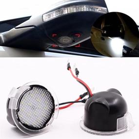 img 4 attached to 🚗 Enhance Safety and Style with LED Under Side View Mirror Puddle Lights for Ford F-150 Edge Fusion Range Flex Explorer Expedition Mondeo Everest Taurus X Lincoln Navigator Mercury (Pack of 2Pcs)