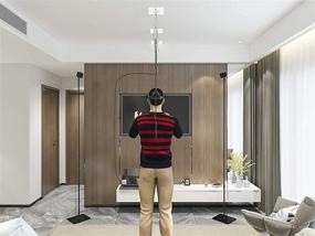 img 1 attached to 🕶️ Skywin VR Stand и Набор скрытого кабеля: Превосходная совместимость с базовой станцией HTC Vive - Премиальный стеклянный стенд HTC Vive и набор кабелей для датчиков Vive и Rift Constellation (версия со скрытым кабелем)
