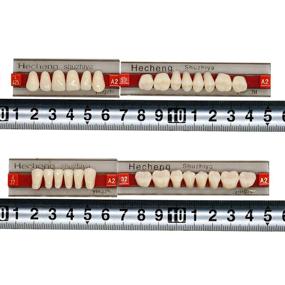 img 2 attached to Анджили 84 шт. зубные полные съемные протезы из акриловой смолы: 3 комплекта синтетических полимерных смол для зубных протезов, 23 оттенка A2 верхние + нижние зубные материалы