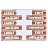 angzhili 84 pcs dental complete acrylic resin denture false teeth: 3 🦷 sets synthetic polymer resin denture teeth, 23 shade a2 upper + lower dental materials logo