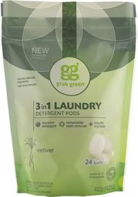 img 2 attached to GrabGreen 3 1N 1 Laundry Detergent Vetiver