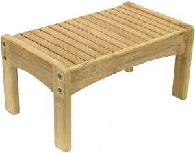 img 4 attached to 🪑 Sorbus Bamboo Kids Step Stool - Wooden Foot Rest & Potty Training Stool for Toddlers