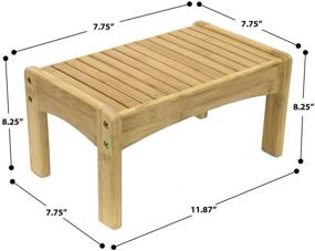 img 2 attached to 🪑 Sorbus Bamboo Kids Step Stool - Wooden Foot Rest & Potty Training Stool for Toddlers