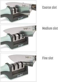 img 1 attached to Goodful 3-Stage Knife Sharpening Tool, Efficiently Fixes, Renews, and Enhances Non-Serrated Blades, Fast, Secure & Simple, Sage