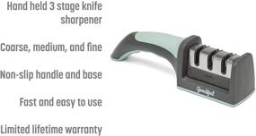 img 3 attached to Goodful 3-Stage Knife Sharpening Tool, Efficiently Fixes, Renews, and Enhances Non-Serrated Blades, Fast, Secure & Simple, Sage