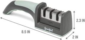 img 2 attached to Goodful 3-Stage Knife Sharpening Tool, Efficiently Fixes, Renews, and Enhances Non-Serrated Blades, Fast, Secure & Simple, Sage