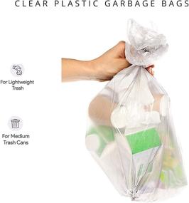 img 3 attached to 🗑️ Clear Kitchen Trash Bags - 4 Gallon Plastic Garbage Bag for Home, Office, & Bathroom - Leak-Proof Waste Basket Bags - 48 Pack